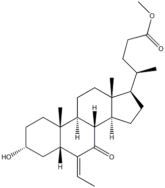 (E/Z)-3α-hydroxy-6-ethylidene-7-keto-5β-cholan-24-oic กรดเมทิลเอสเตอร์