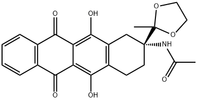 (R)-N-(5,12-ไดไฮดรอกซี-2-(2-เมทิล-1,3-ไดออกโซแลน-2-อิล)-6,11-ไดออกโซ-1,2,3,4,6,11-เฮกซาไฮโดรเตเทรเซน -2-อิล)อะซีตาไมด์