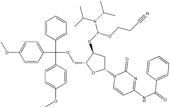5'-O-DMT-N4-เบนโซอิล-2'-ดีออกซีไซติดีน 3'-CE ฟอสโฟรามิไดต์