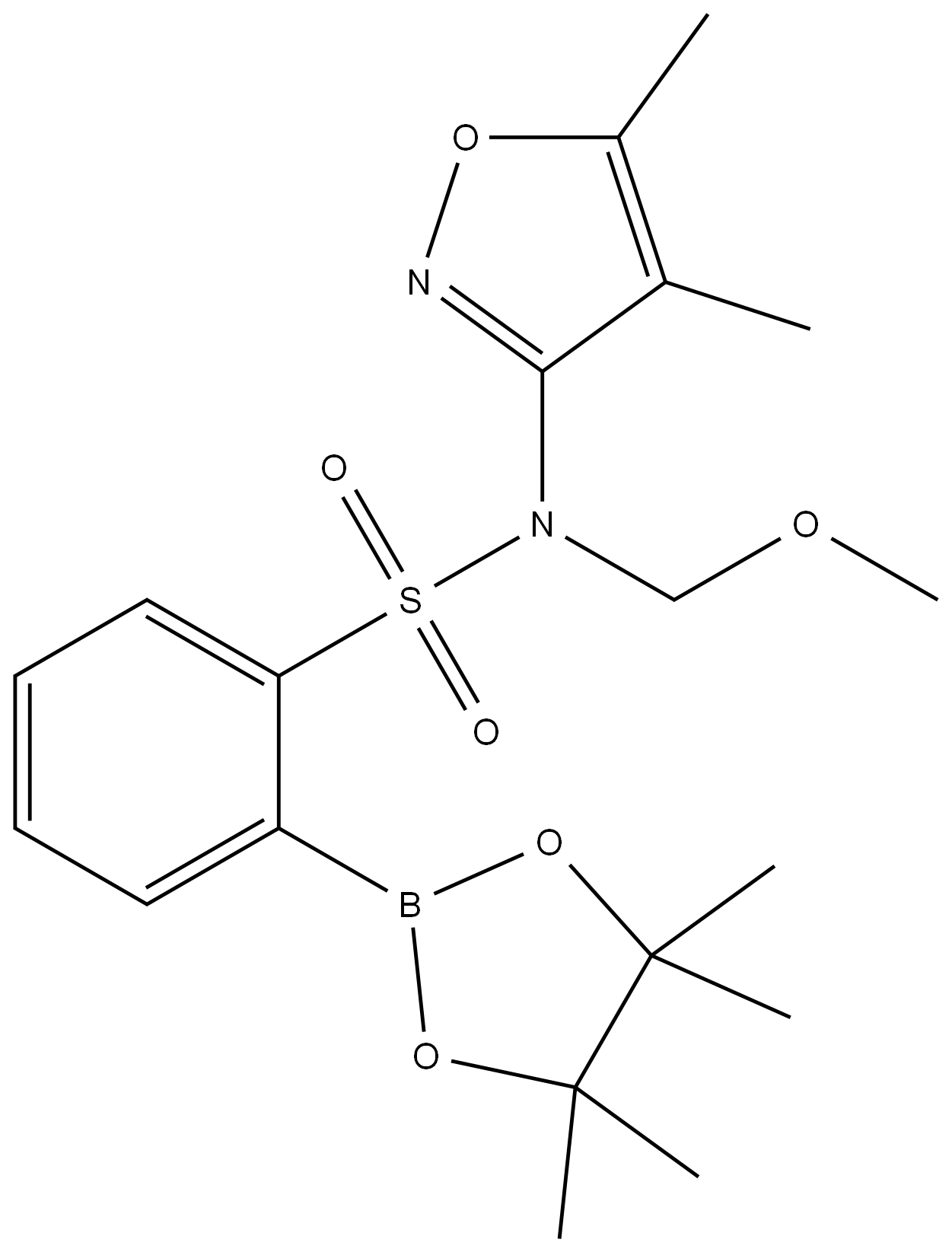 N-(4,5-ไดเมทิลไอซอกซาซอล-3-อิล)-N-(เมทอกซีเมทิล)-2-(4,4,5,5-เตตระเมทิล-1,3,2-ไดออกซาโบโรแลน-2-อิล)เบนซีนซัลโฟนาไมด์