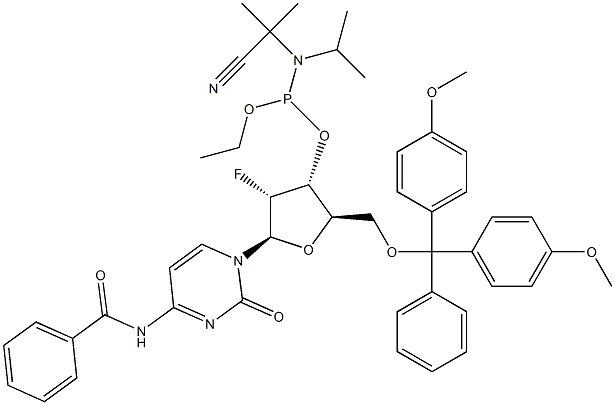 N4-เบนโซอิล-2'-ดีออกซี-5'-O-DMT-2'-ฟลูออโร-ไซติดีน ฟอสโฟรามิไดต์